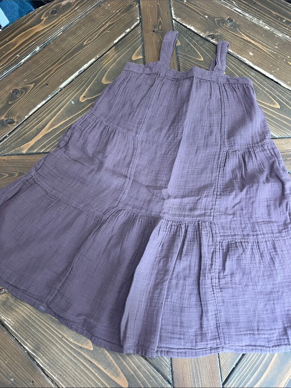 GAP Girls Purple Tiered Cotton Dress